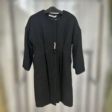 트위드 플레어 슬리브 코트