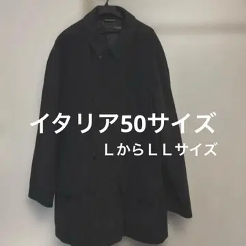 울 피 코트 블랙