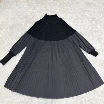 GUEST JOCONDE 니트 원피스 롱 원피스 플리츠