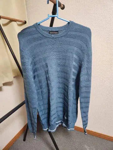 EMPORIO ARMANI 스트라이프 긴팔 니트