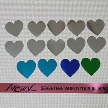 세븐틴 NEW 은색 테이프 핑크 하트 낙하물 나고야 반테린 돔