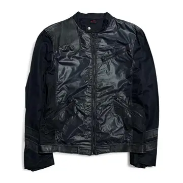 JACKROSE switching leather nylon jacket