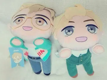 타니탄 누워있는 봉제 인형 V & 지민 2체 세트