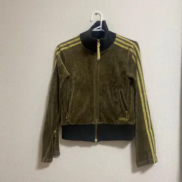 adidas 트랙 자켓 벨로아 카키 Y2K