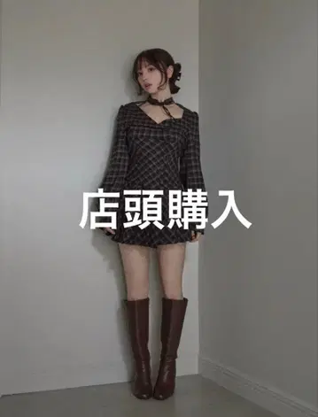 andmary Renon pleats mini dress