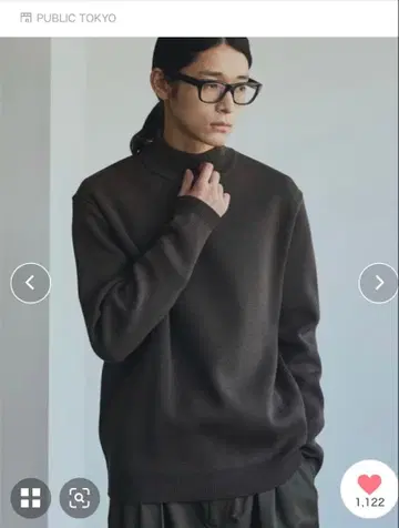 PUBLIC TOKYO 바운드 울 밀라노 리브 하이넥