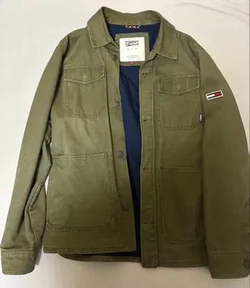 TOMMY JEANS 밀리터리 자켓 L 올리브