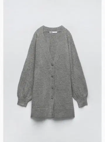 ZARA 자라 롱 가디건 그레이