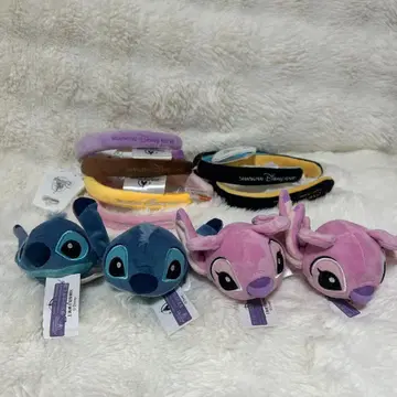 상하이 디즈니랜드 스티치 엔젤 택 포함 새상품 커스텀 머리띠