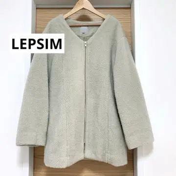 [ LEPSIM ] 렙심 퍼 V넥 코트 보아 코트 L