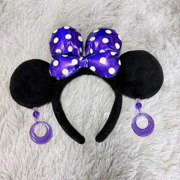 도쿄 디즈니 리조트 미니 머리띠 귀찌 보라색