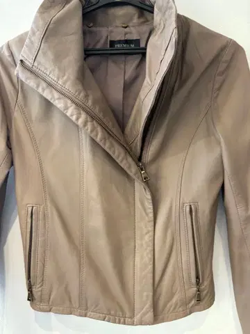 Premium by Vicky 그레이지 가죽 자켓 S