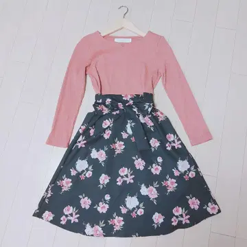 tocco 니트 원피스 꽃무늬