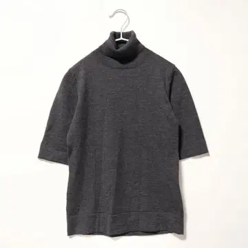 볼지/투모로우랜드 울 터틀넥 5부 소매 얇은 소재 풀오버