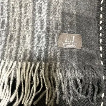 dunhill 캐시미어 머플러 블랙 & 그레이