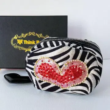 싱크비 스팽글이 귀여운 하트 화장품 파우치