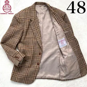 Harris Tweed 고품질 테일러드 자켓 싸개 버튼 체크