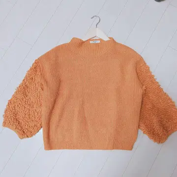 NATURAL BEAUTY BASIC 오렌지 긴팔 니트 M