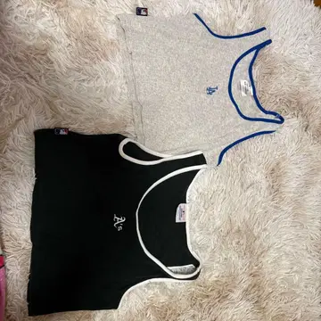 MLB 탱크탑 2장 세트 그레이 블랙