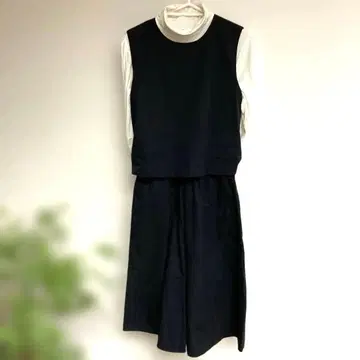 블랙 하프 팬츠 셋업 사실은 안에서 이어져 있습니다!