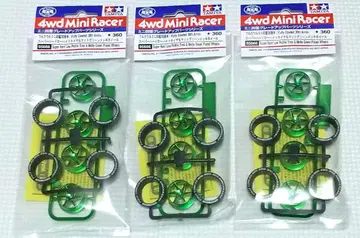 미니 사륜구동 30주년 SH 타이어 & 매트 그린 도금 휠 x 3개 1