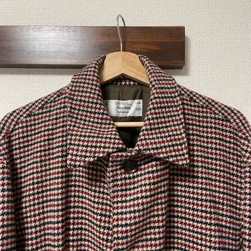 하운드투스 체크 패턴 롱 코트