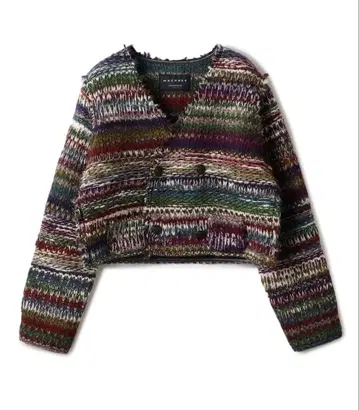 니트 본딩 크롭 자켓