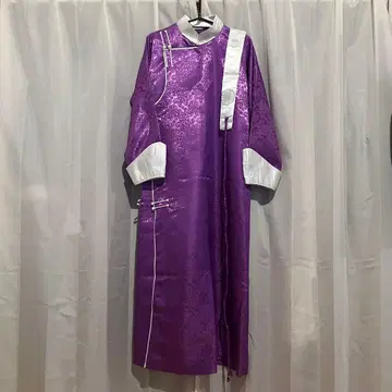 레어 몽골 의류 데일 민족 의상 실크 아시아 한정판