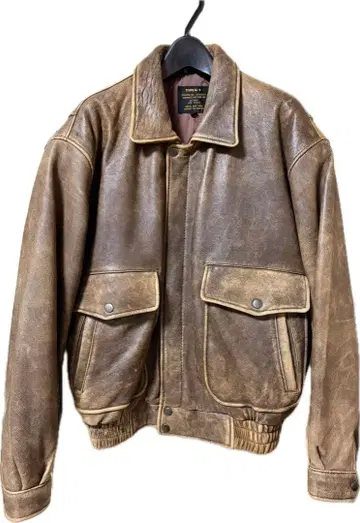 [ 새상품급 ] 양가죽 가죽 A-2 플라이트 자켓 가죽 자켓 L 사이즈