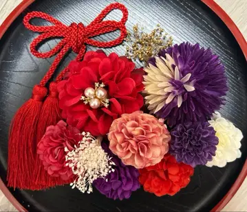 레트로 모던 성인식 졸업식 시치고산 사전 촬영 머리 장식