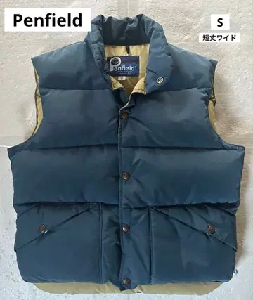 펜필드 90s USA제 80/20 다운 베스트 네이비 x 베이지 S