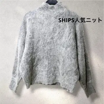 새상품 SHIPS 택류 없음 모헤어 샤기 터틀넥 풀오버