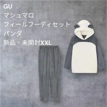 GU 미개봉 새상품 마쉬멜로우 필 후디 세트 팬더 XXL