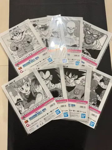 드래곤볼 40주년 제일복권 G상 코믹스 클리어 파일 8종 세트