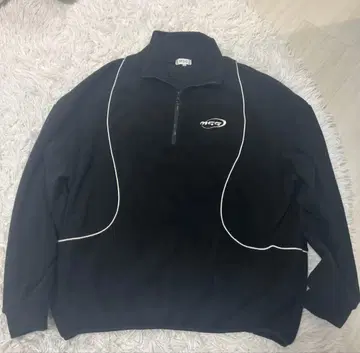 블랙 하프 지퍼 트레이닝복