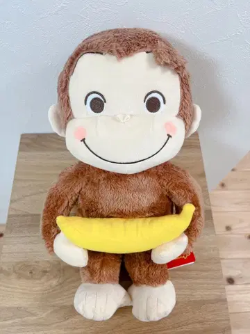 [택 포함 새상품] 오자루의 조지 빨간 볼 L 봉제 인형 바나나
