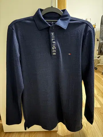 타미힐피거 네이비 긴팔 피케 셔츠 M