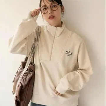 FREAK'S STORE A.P.C. 하프 지퍼 맨투맨