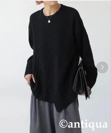 antiqua 비대칭 니트 스웨터