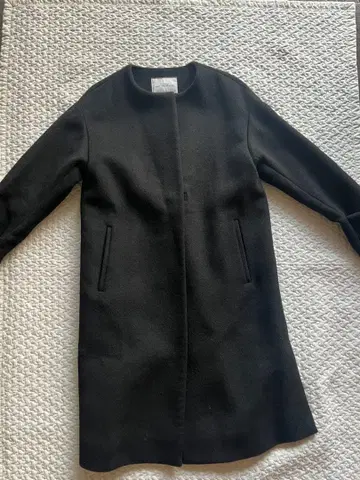 GREEN LABEL RELAXING 노카라 코트 36 블랙