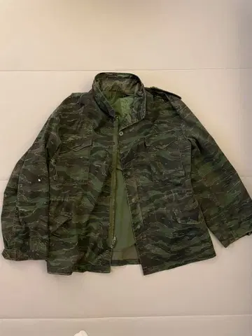 미군 M-65 필드 자켓 카모플라쥬 밀리터리 자켓 타이거 카모