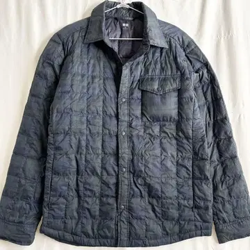 [ 새상품급 ] 유니클로 셔츠 자켓 다운 남성용 XL 빅 사이즈 네이비