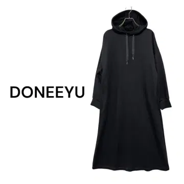 [ 일본제 ] DONEEYU 도니유 맨투맨 롱 원피스 블랙