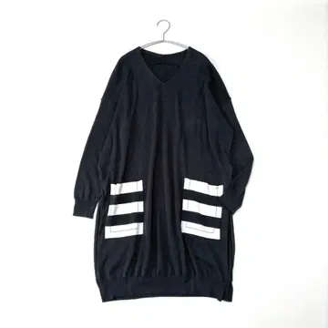 새상품급 BEARDSLEY 비어즐리 보더 포켓 튜닉 니트 원피스