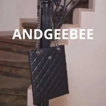 새상품 ANDGEEBEE 퀼팅 토트백 블랙
