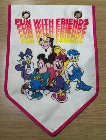 디즈니 PLAZA 플래그 핀즈 캔뱃지 미키 미니 도날드