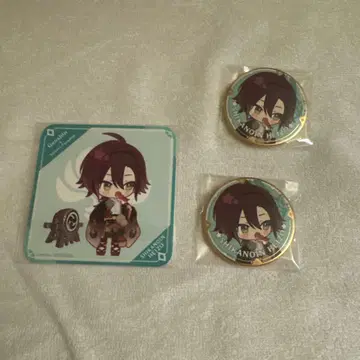 시카노인 헤이조 원신 x SWEETS PARADISE 캔뱃지, 코스터