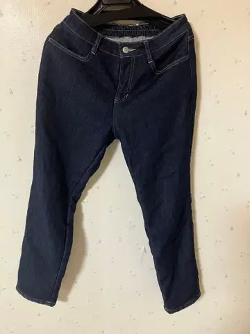 펠리시모 보아 안감 데님 팬츠