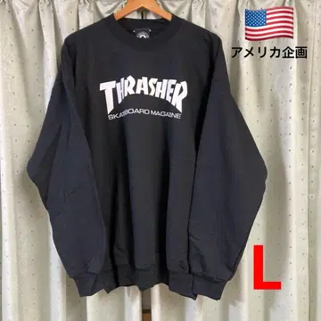 THRASHER 블랙 맨투맨 L 미사용 새상품