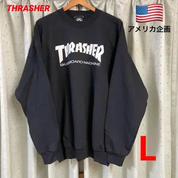 THRASHER 블랙 맨투맨 L 미사용 새상품